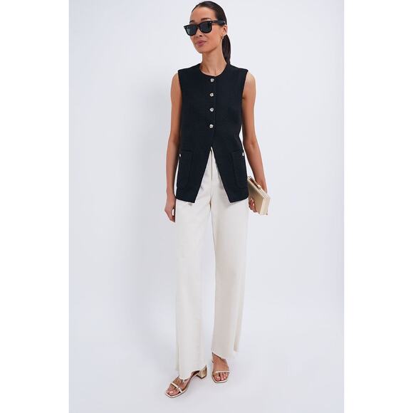 TUCKERNUCK Black Tweed Sonja Top Size L NWT Retail $128 Tuckernuck - Picture 4 of 10